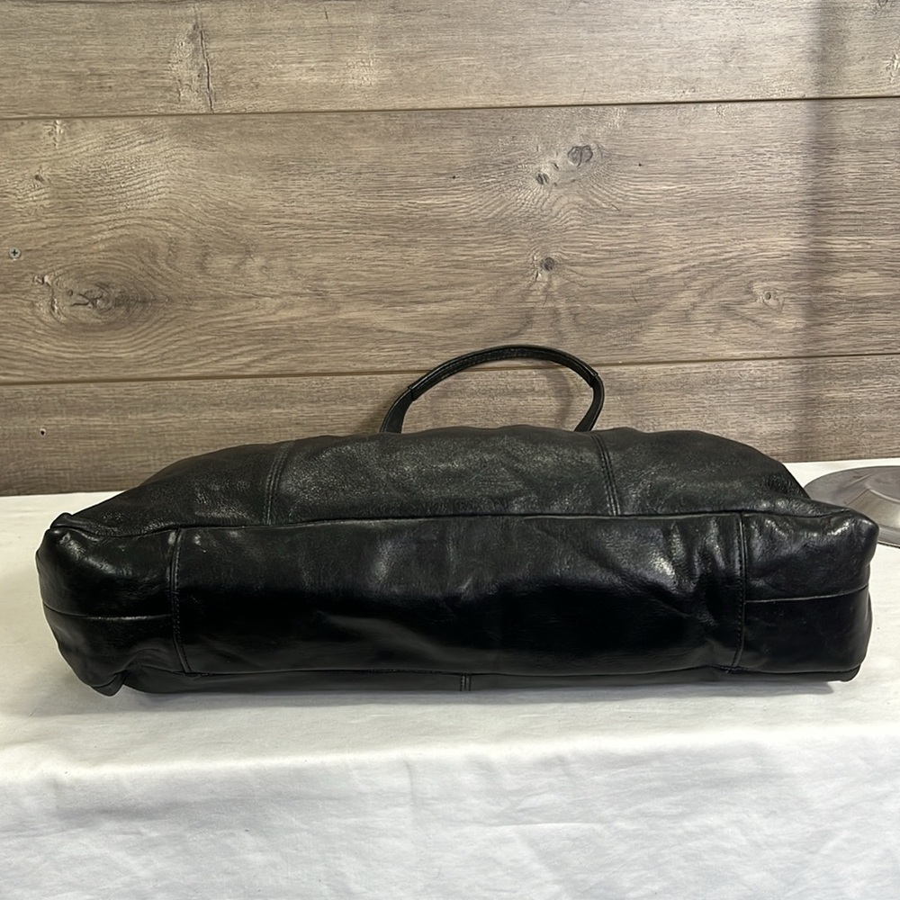 Coach Black Leather Satchel with Gold Hardware - Picture 7 of 13